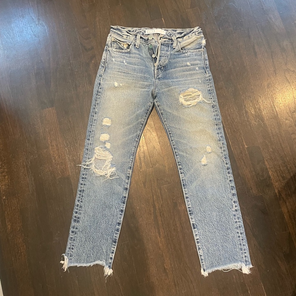 AYR Distressed Straight Leg Jeans